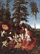 CRANACH, Lucas the Elder The Rest on the Flight into Egypt  dfg oil painting on canvas